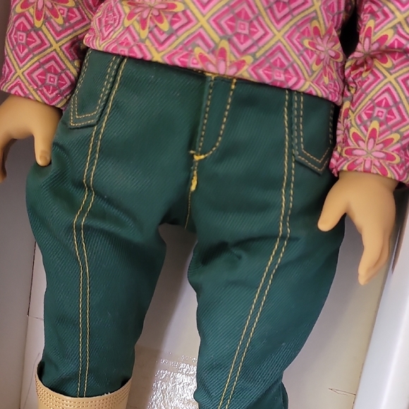 American Girl IVY Doll with Black Hair and Pink Patterned Shirt and Cowboy Boots - Picture 14 of 15